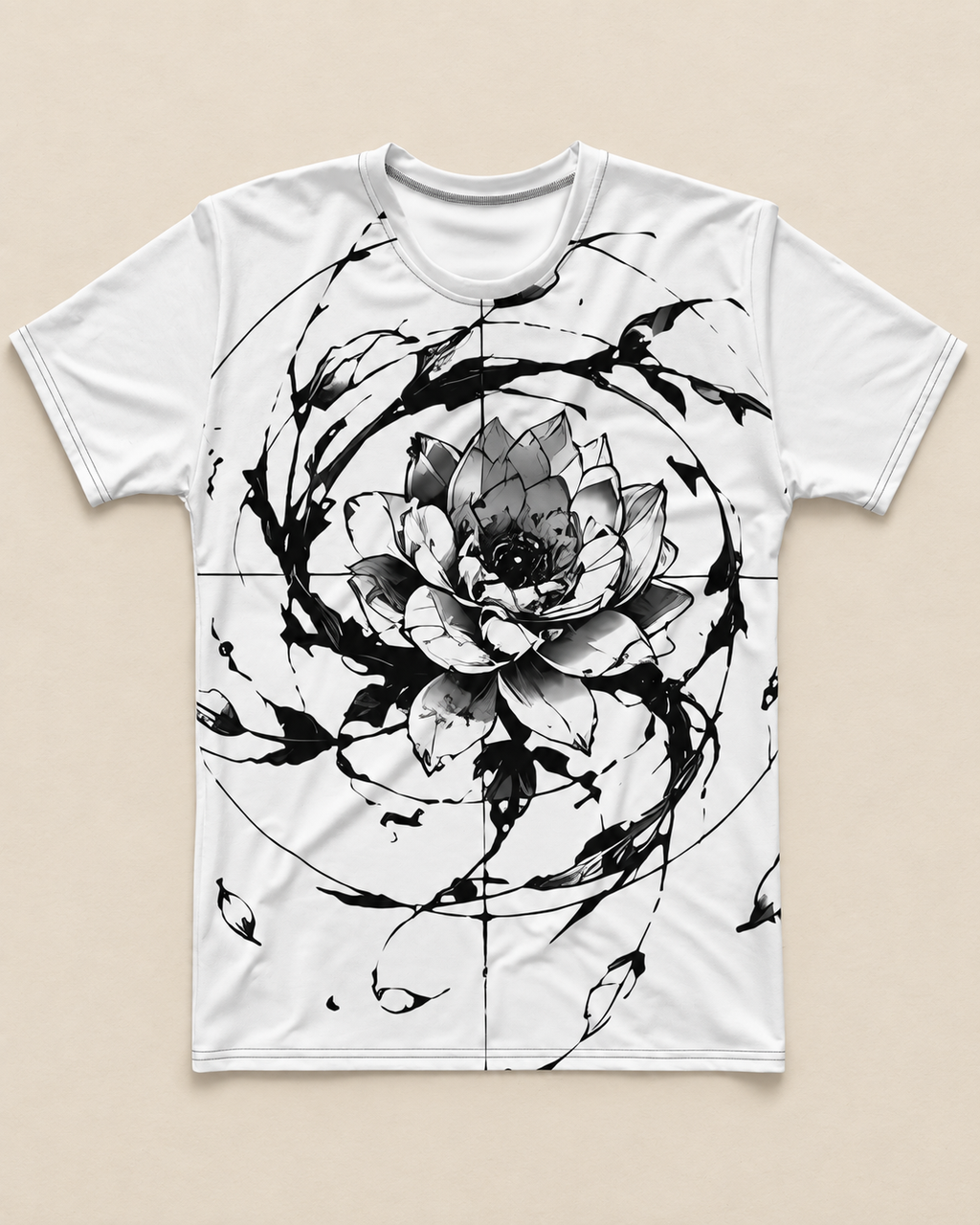 Lunar Ink Tee - Lotus Bloom