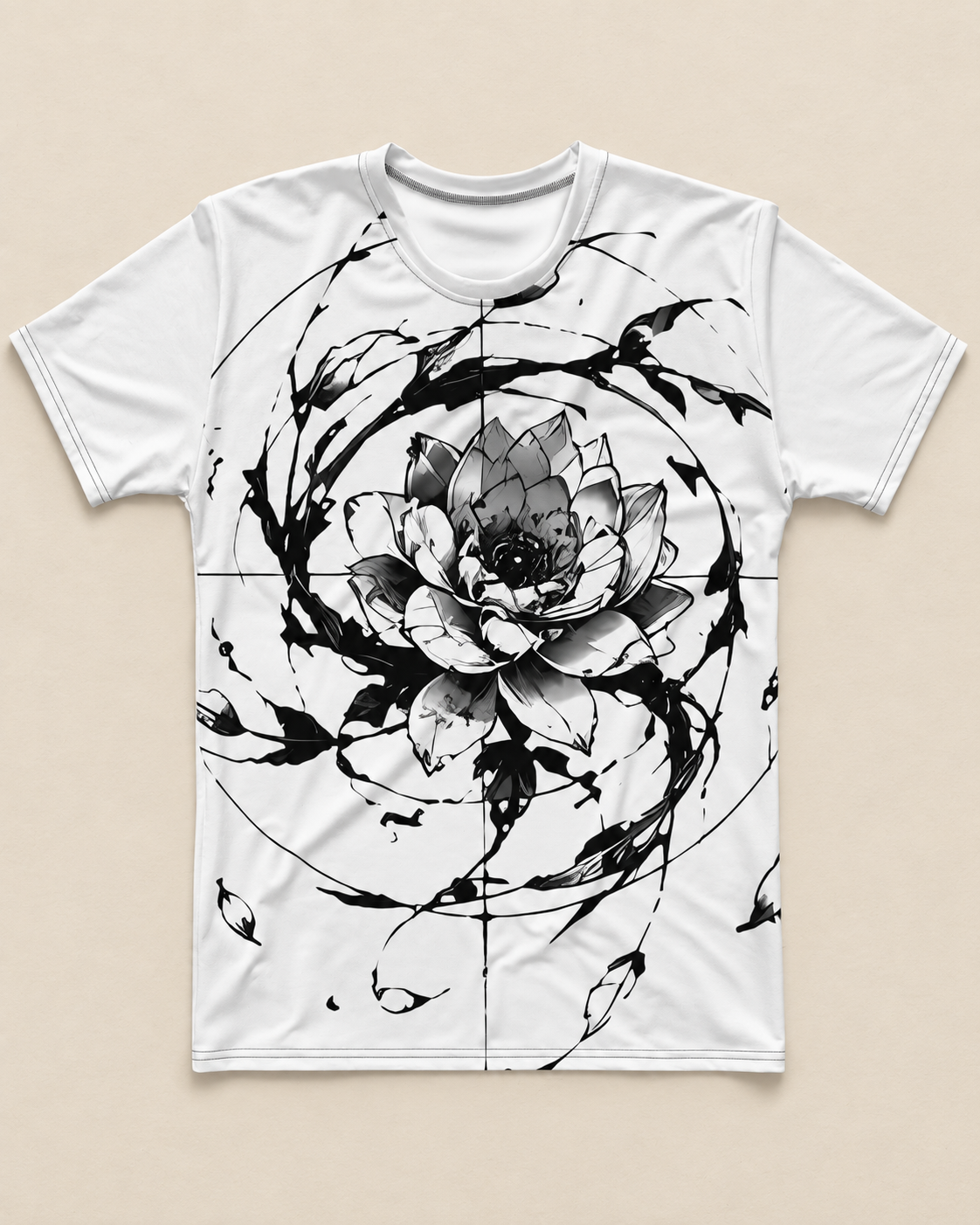 Lunar Ink Tee - Lotus Bloom